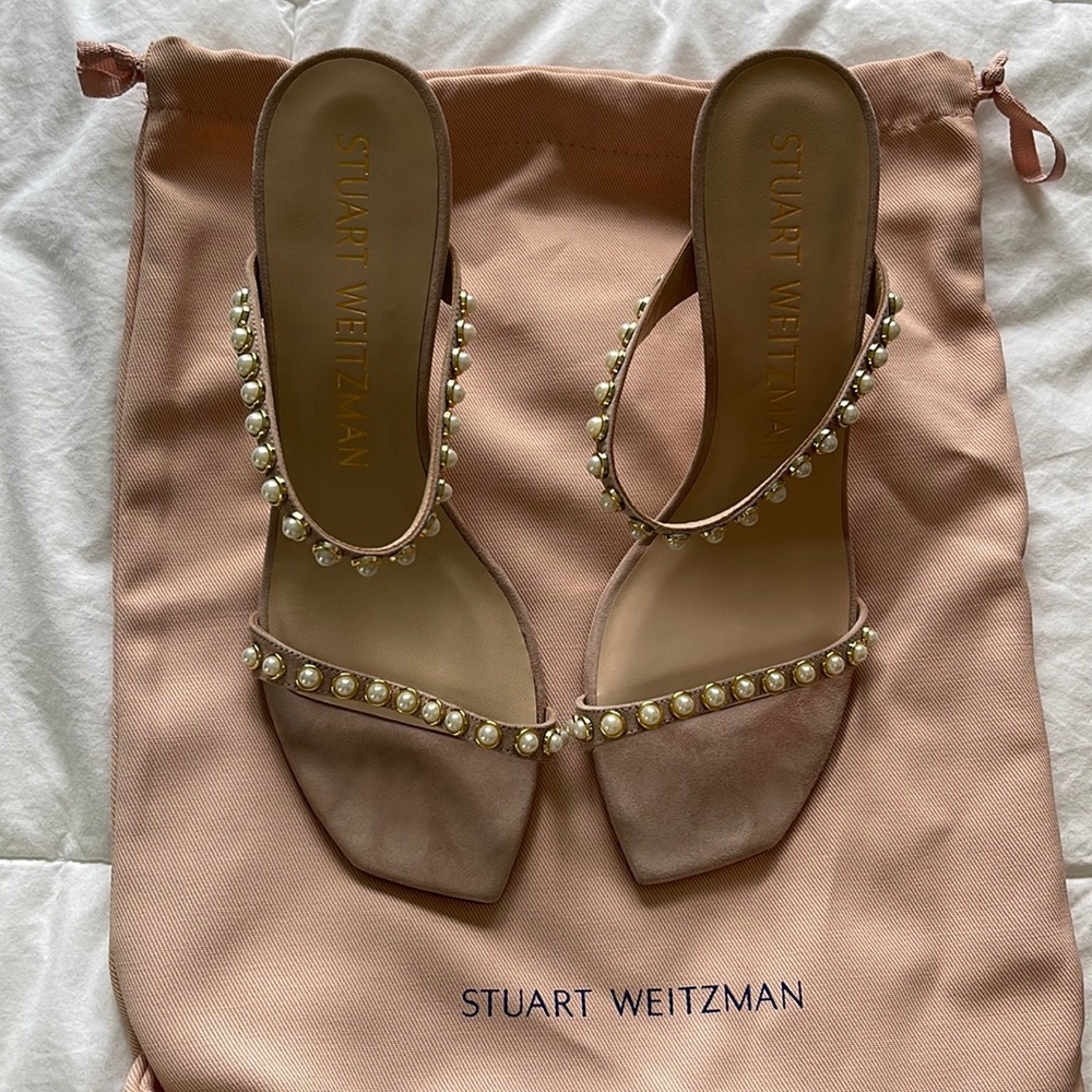 NWT Stuart Weitzman Aleena Pearls Heels | 8
